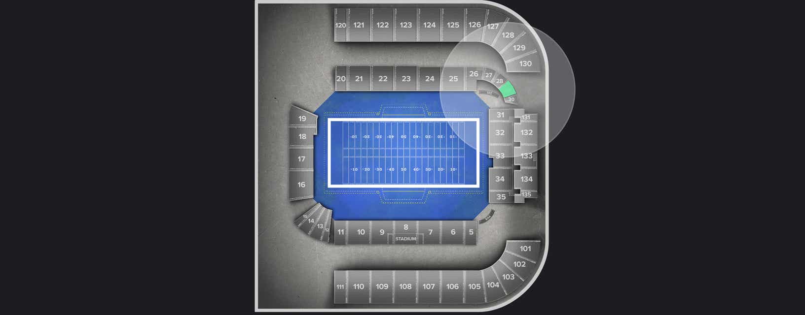 Seat view from Shortside Lower