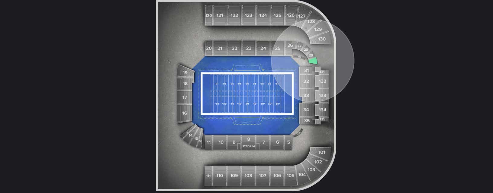 Seat view from Shortside Lower