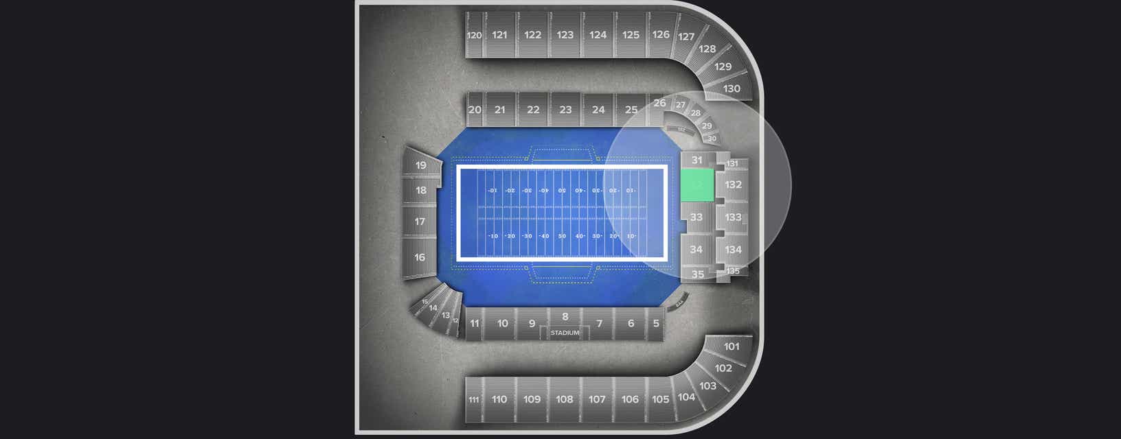 Seat view from Shortside Lower
