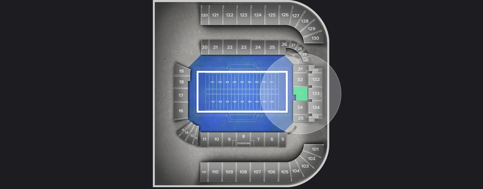 Seat view from Shortside Lower