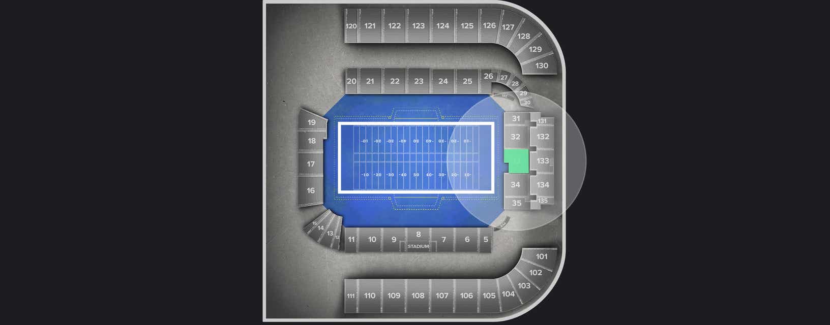 Seat view from Shortside Lower