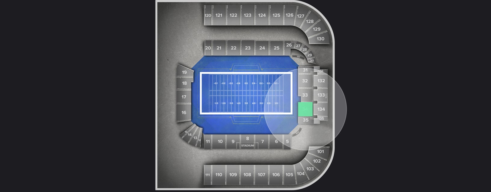 Seat view from Shortside Lower