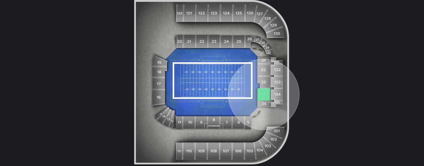 Seat view from Shortside Lower