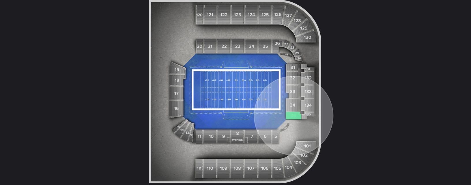 Seat view from Shortside Lower