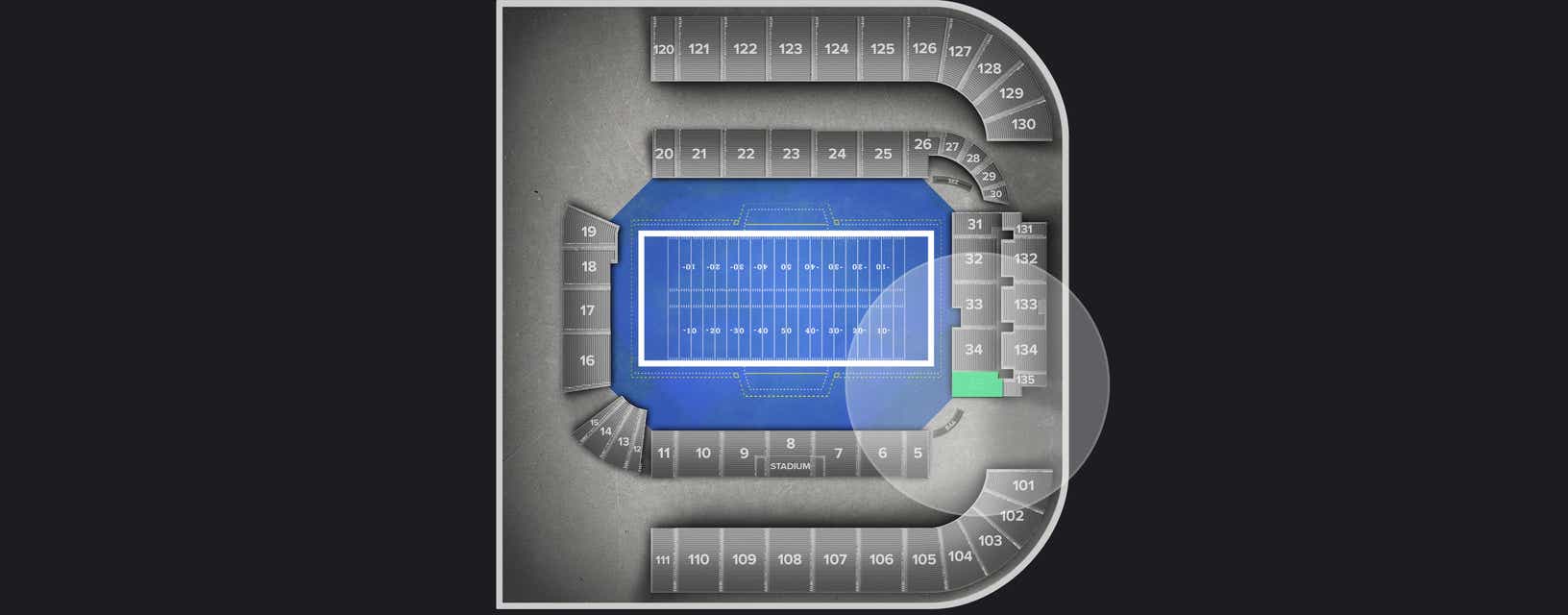 Seat view from Shortside Lower