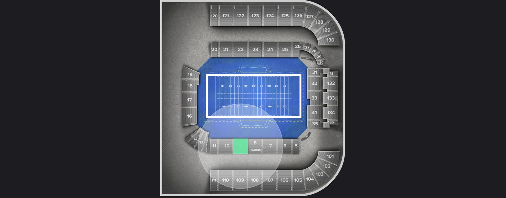 Seat view from Longside Lower