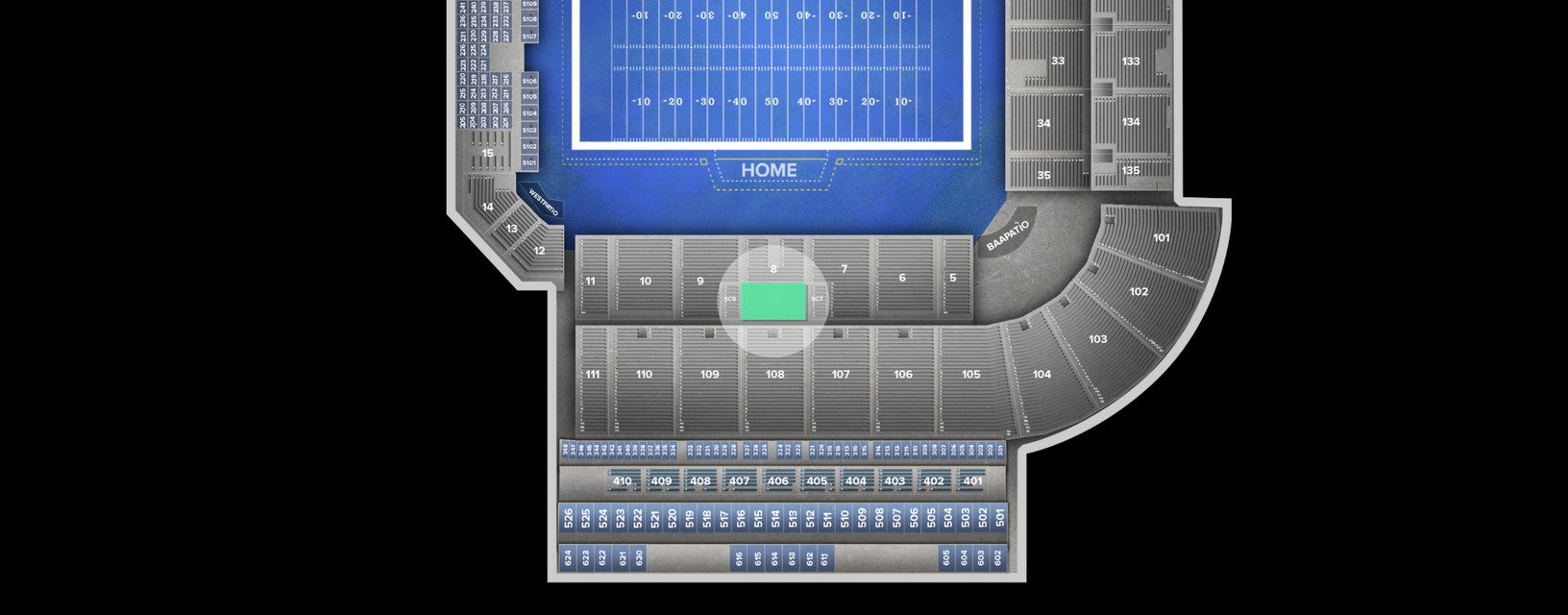 Seat view from Stadium Club