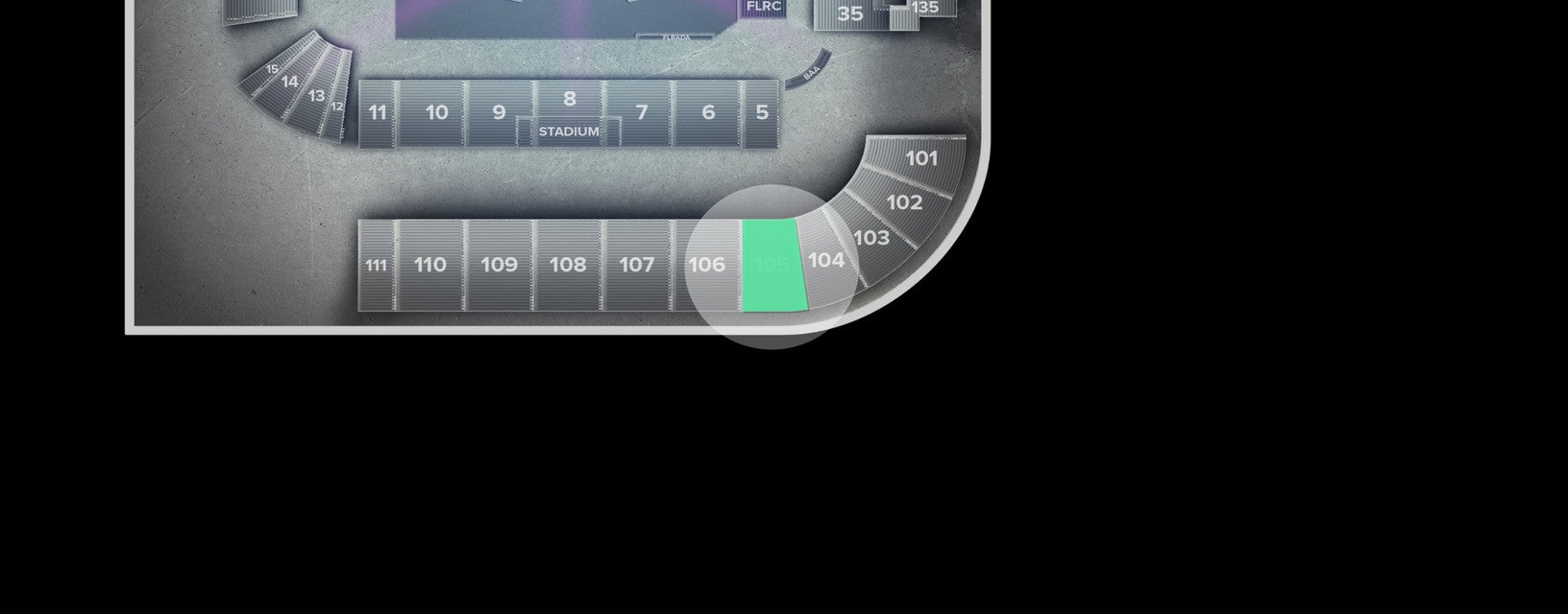 Seat view from Upper Bronco Priority
