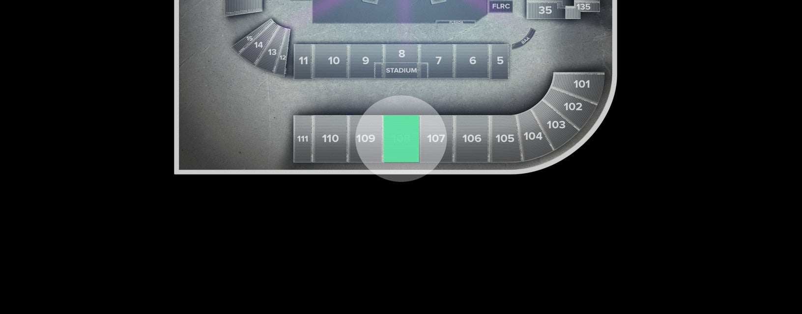 Seat view from Upper Wrangler Priority