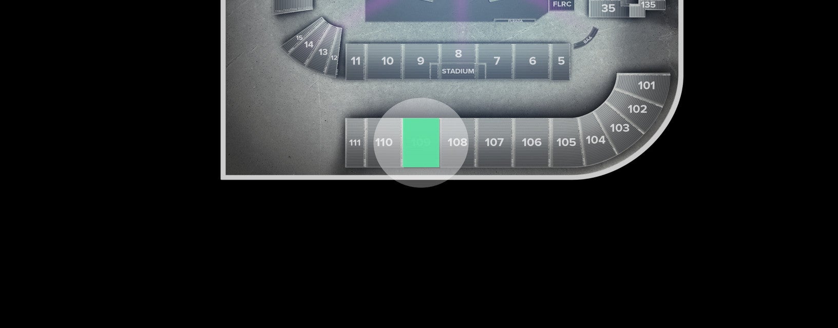 Seat view from Upper Roughrider Priority