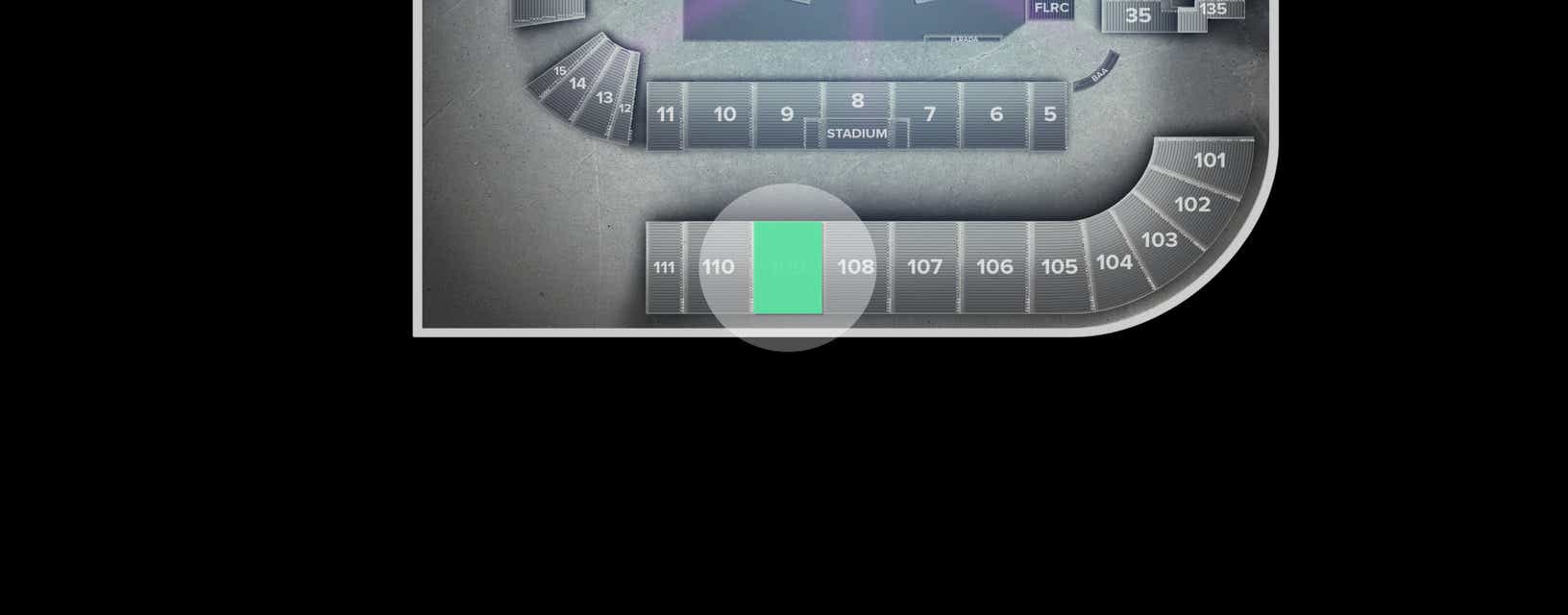 Seat view from Upper Roughrider Priority