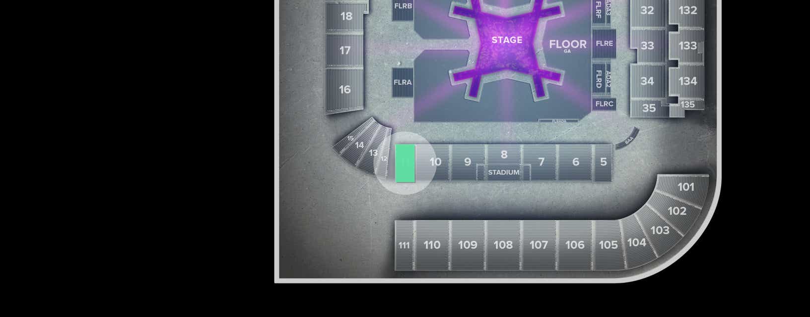Seat view from Lower Visitor Priority