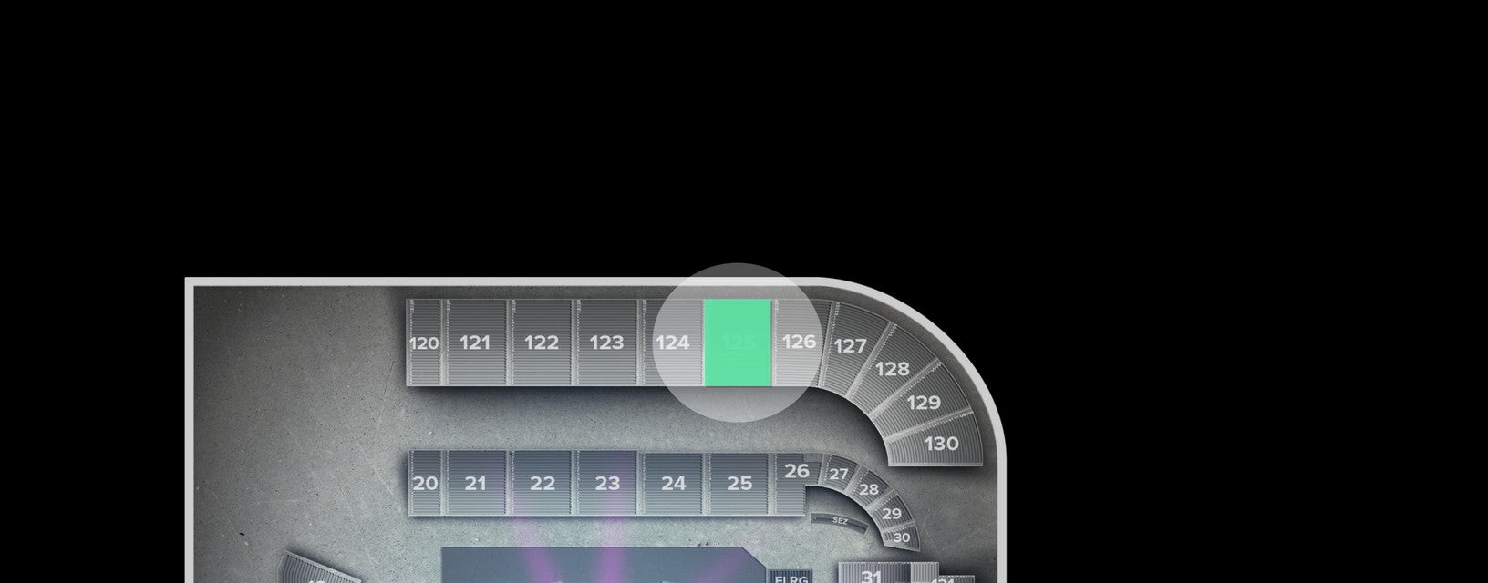 Seat view from Upper Bronco Priority