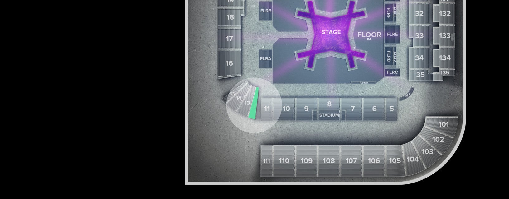 Seat view from Lower Visitor Priority