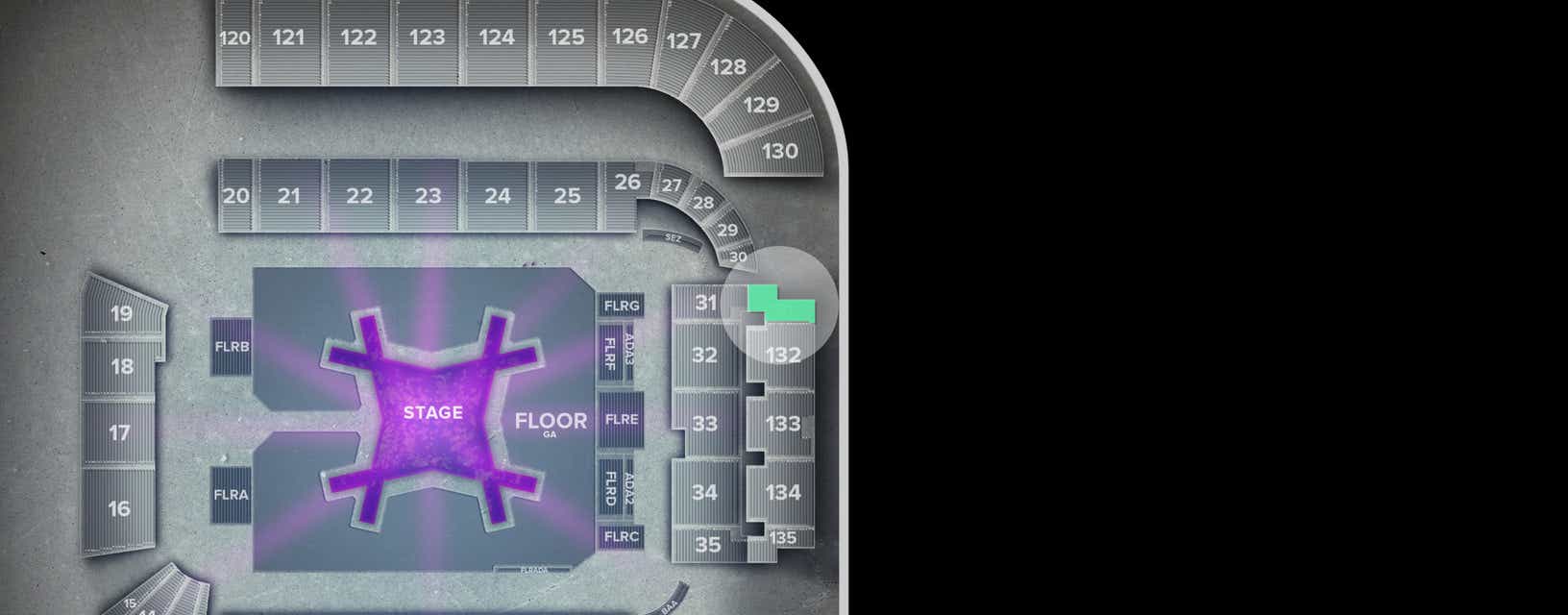 Seat view from Upper South End Zone