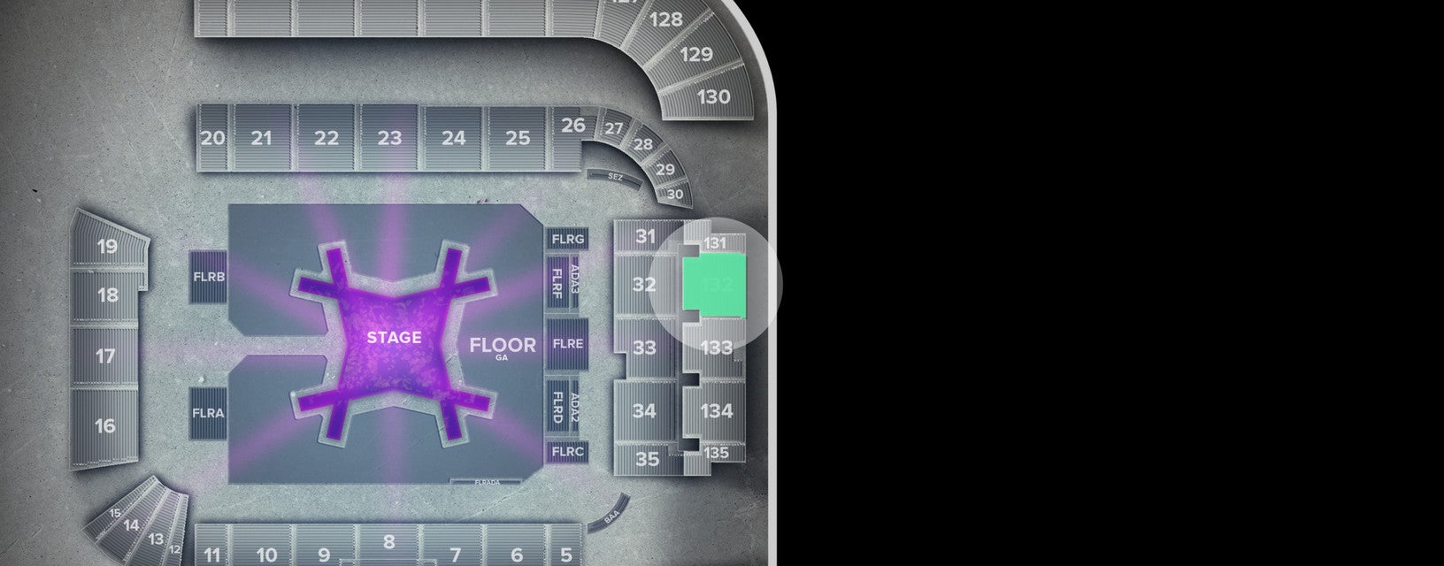 Seat view from Upper South End Zone