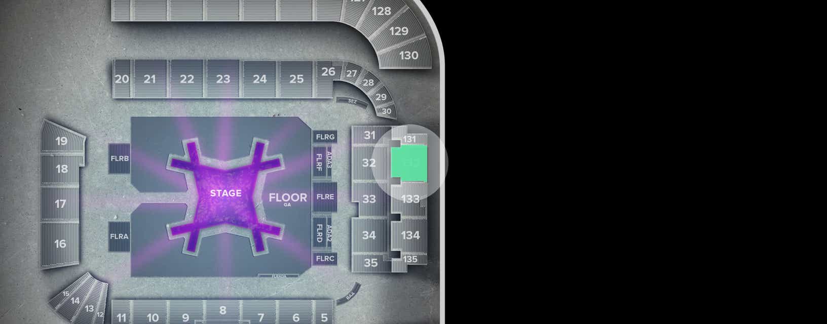 Seat view from Upper South End Zone