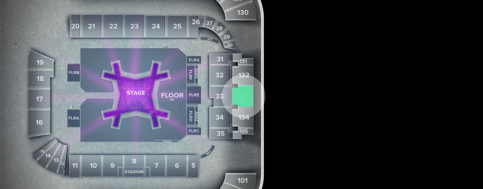 Seat view from Upper South End Zone
