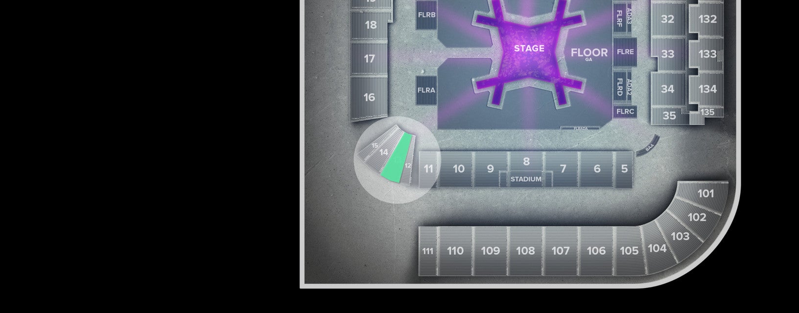 Seat view from Lower Visitor Priority