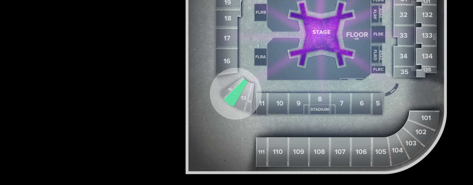 Seat view from Lower Visitor Priority