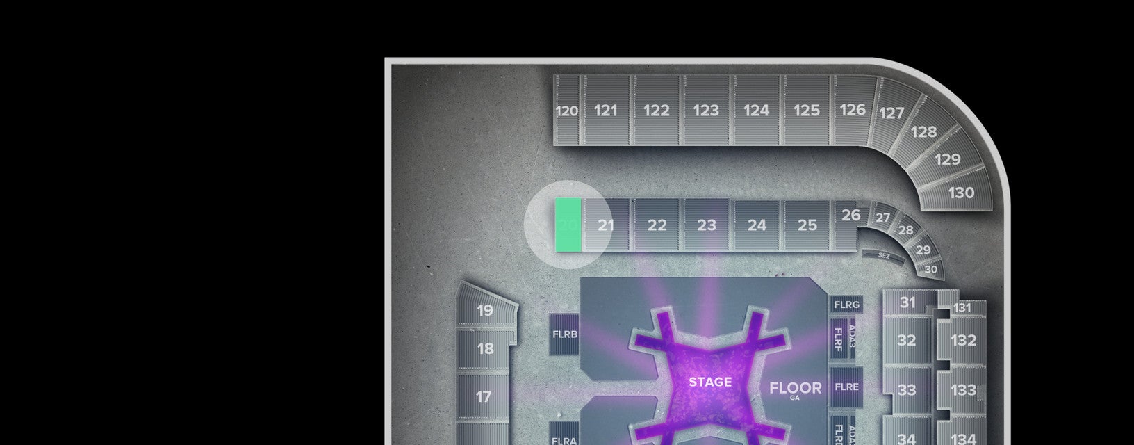 Seat view from Student Lower Sideline