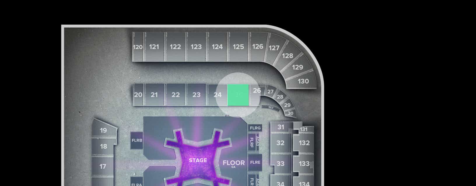 Seat view from Lower Sideline