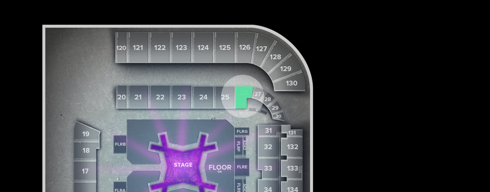 Seat view from Lower Bronco Priority