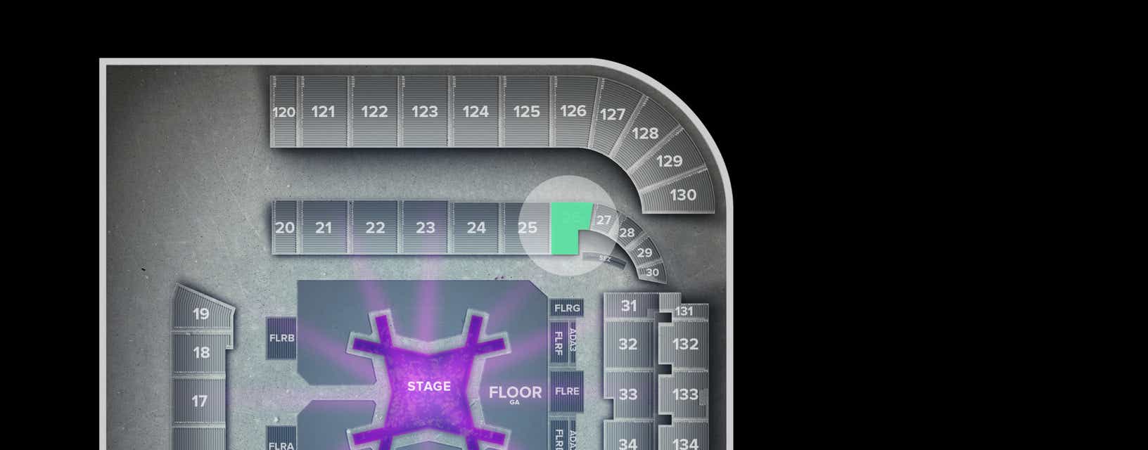 Seat view from Lower Bronco Priority