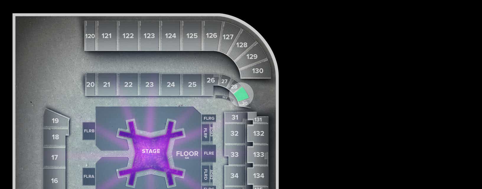Seat view from Lower End Zone