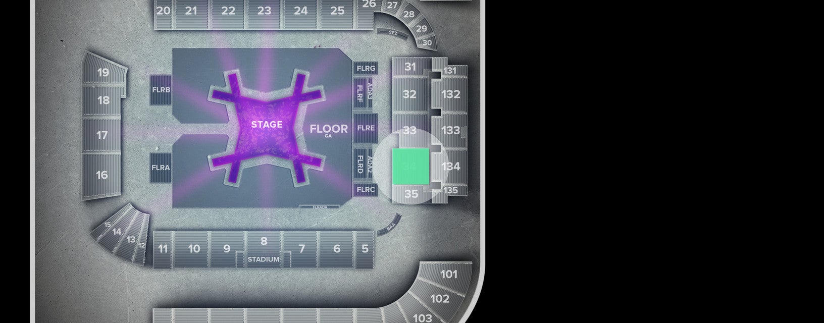 Seat view from Lower South End Zone