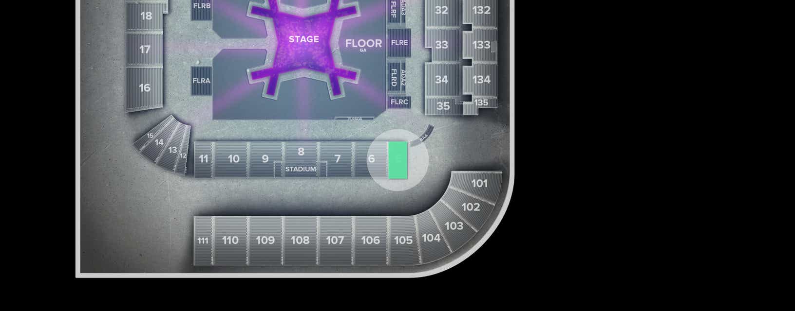 Seat view from Lower Bronco Priority