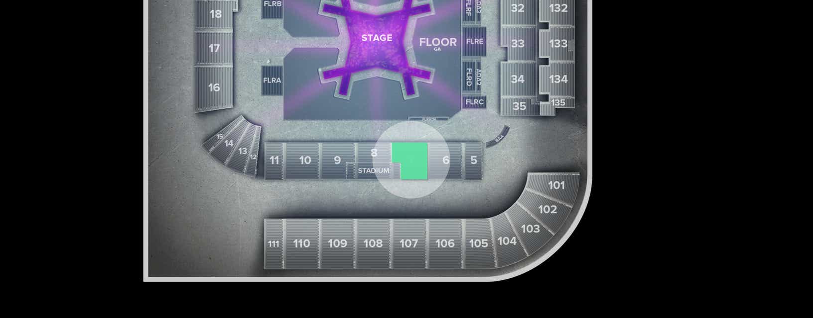 Seat view from Lower Roughrider Priority