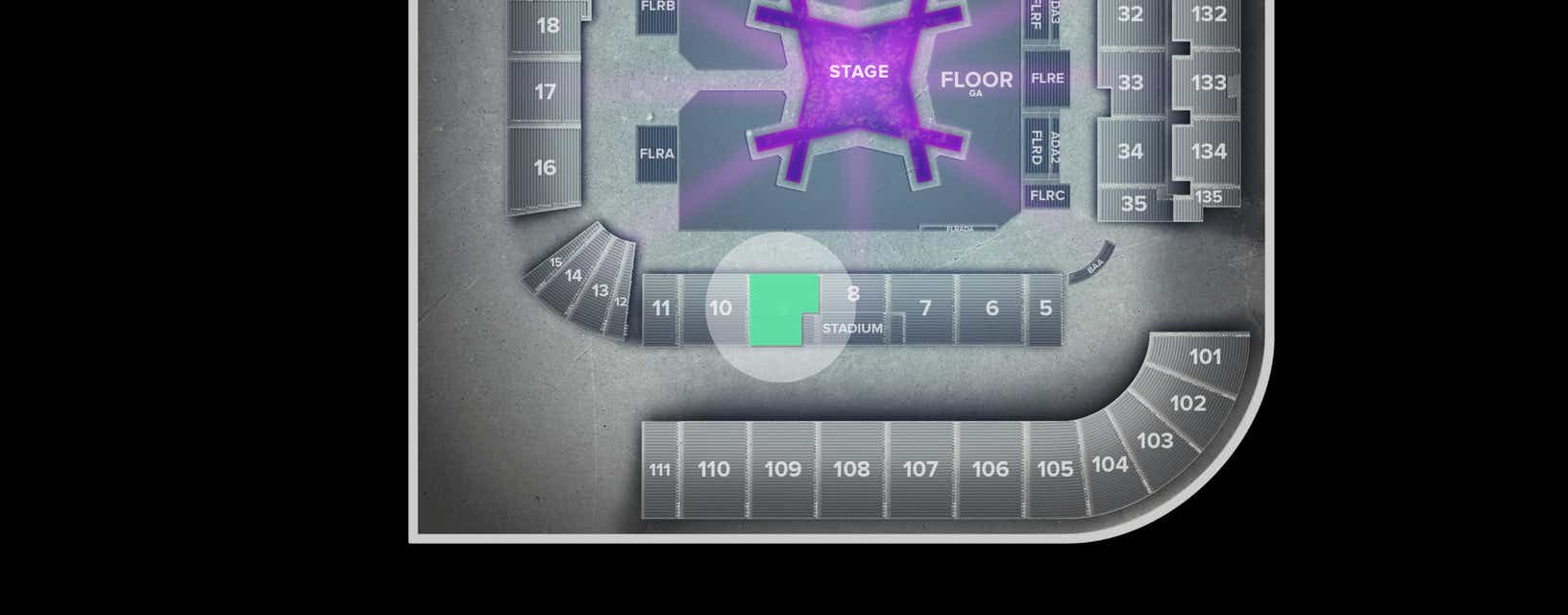 Seat view from Lower Roughrider Priority