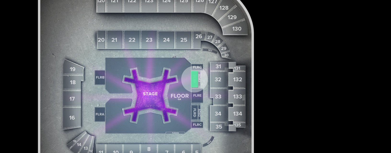 Seat view from FLRF