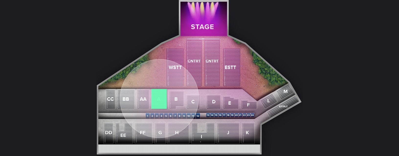 Seat view from 