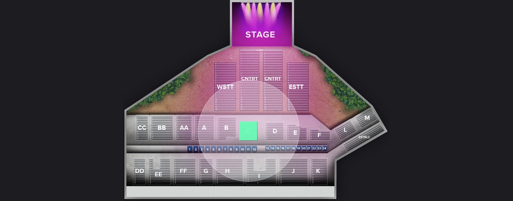 Seat view from Lower Grandstand