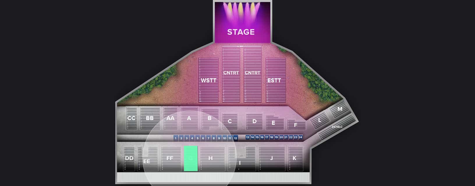 Seat view from