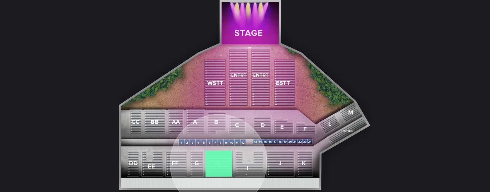 Seat view from