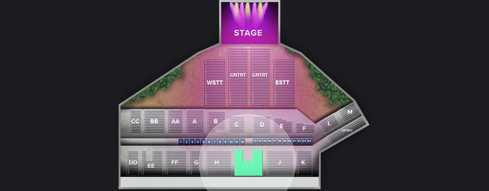 Seat view from