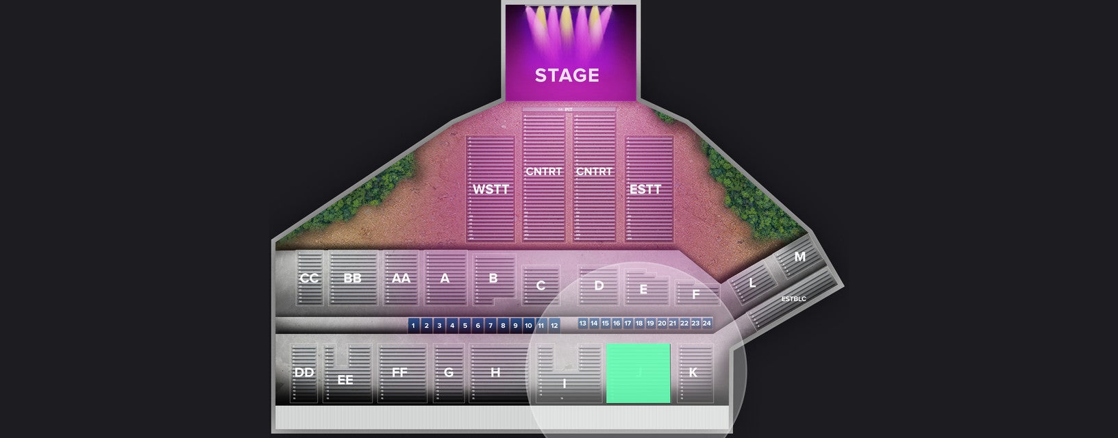 Seat view from 