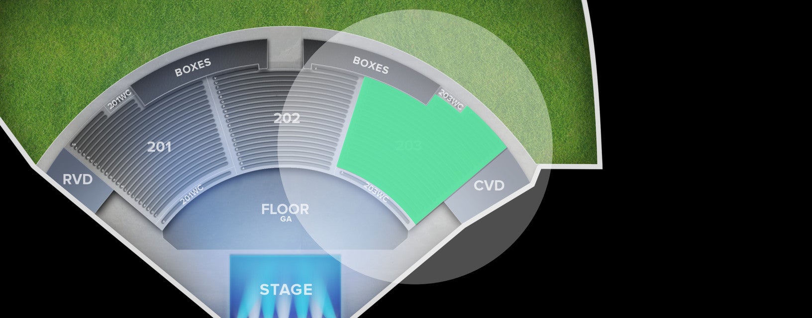 Seat view from 200 Level
