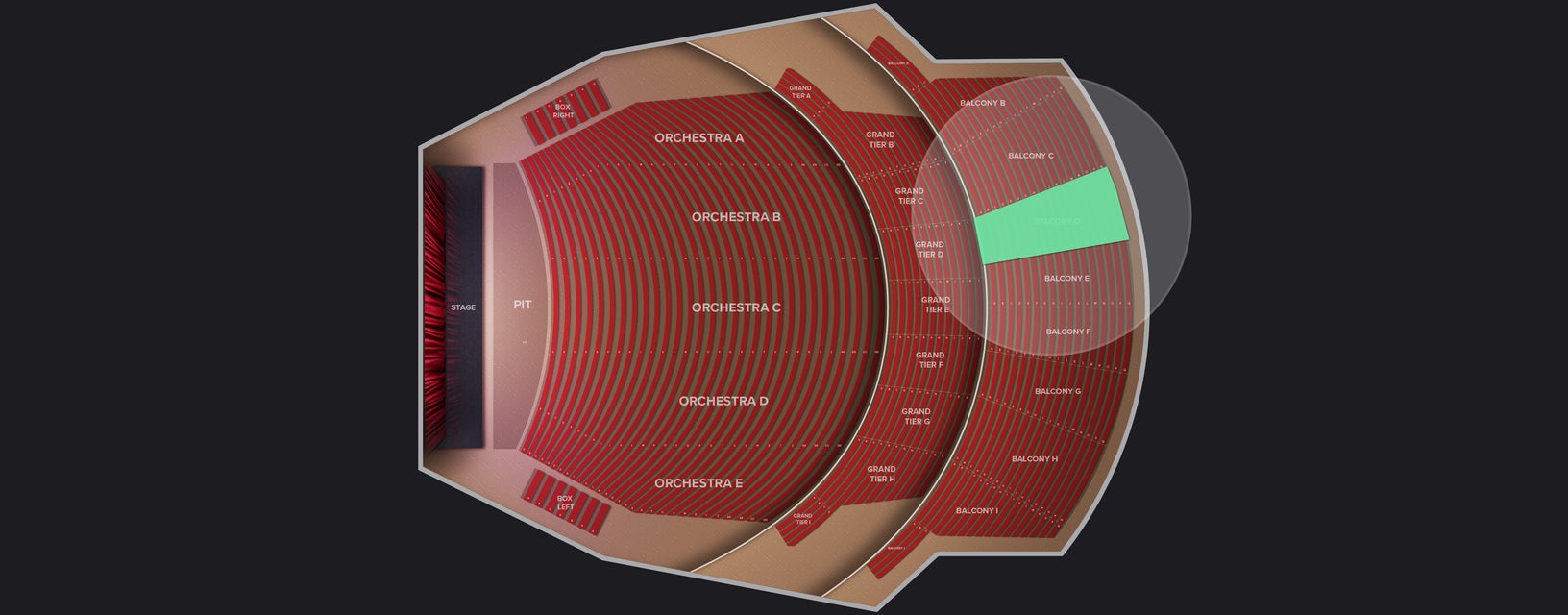 Seat view from Balcony D