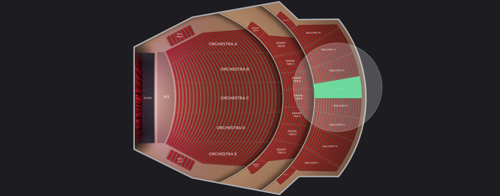 Seat view from Balcony E