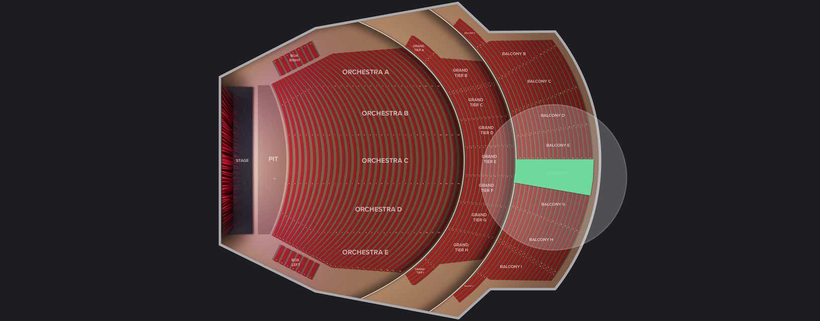 Seat view from Balcony F