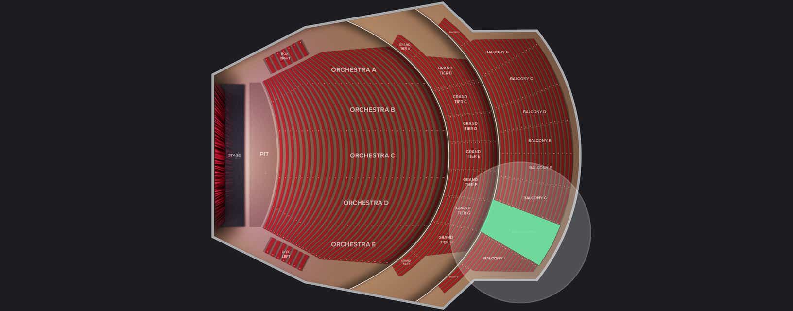 Seat view from Balcony H