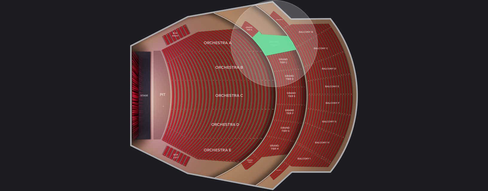 Seat view from Grand Tier B