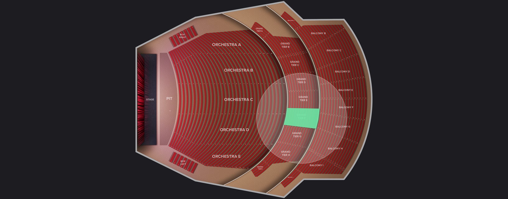 Seat view from Grand Tier F