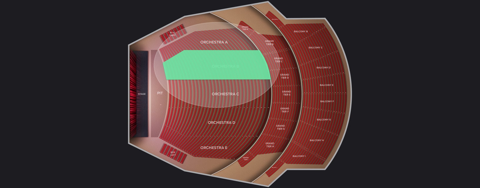 Seat view from Orchestra B