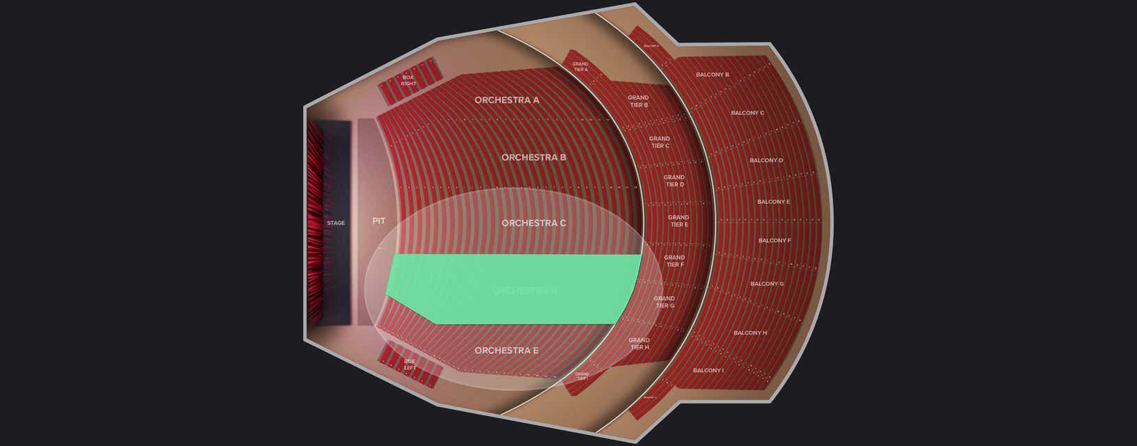 Seat view from Orchestra D