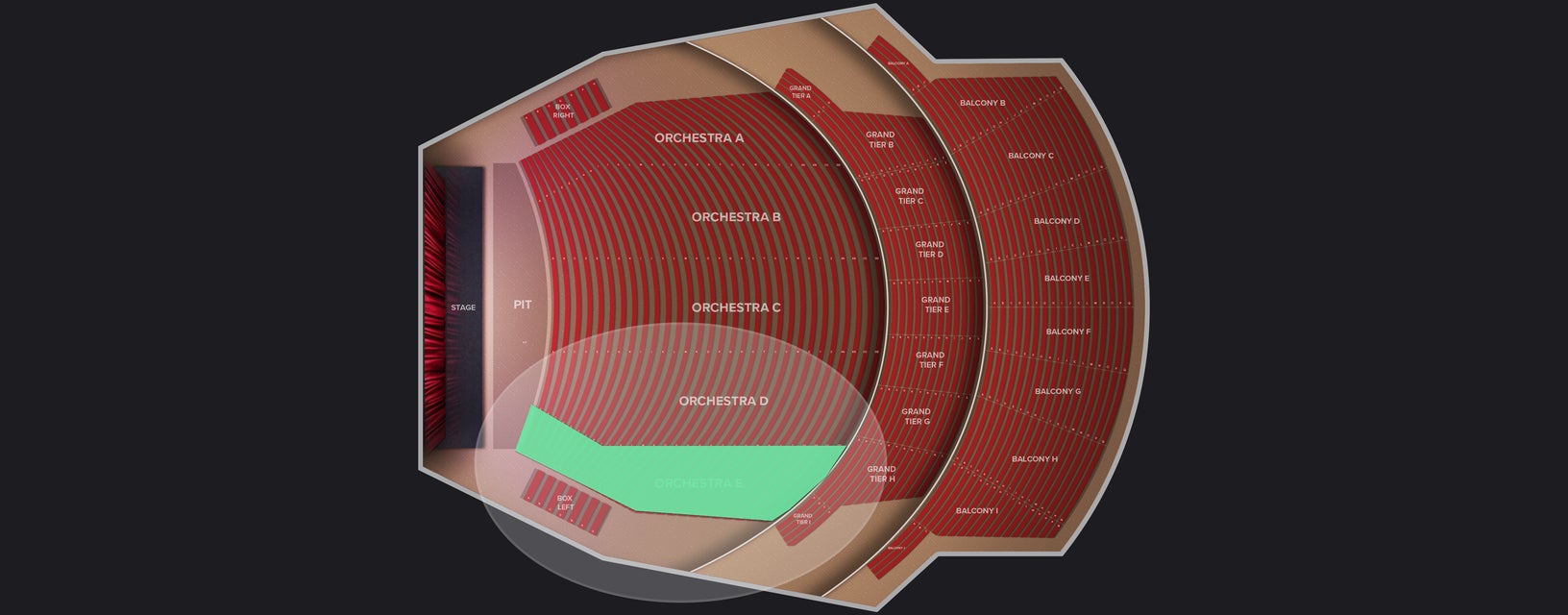 Seat view from Orchestra E